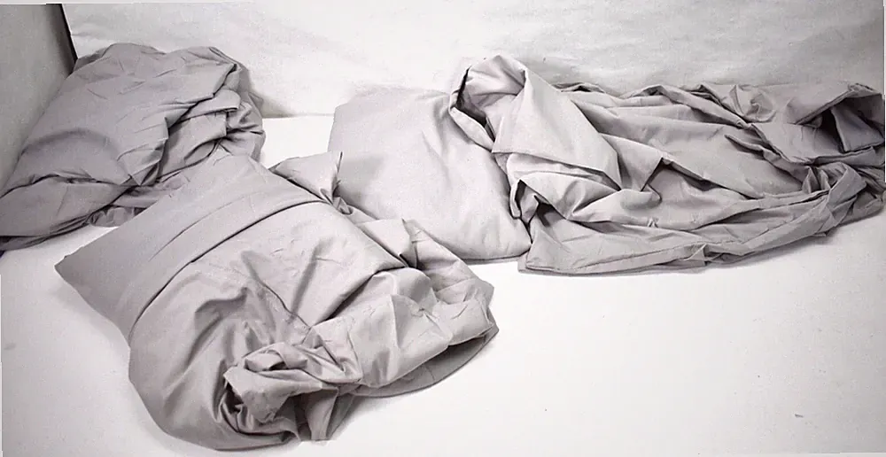 Bedsure 7 Piece Sheet Set King Size Light Gray Bedding Down Alternative