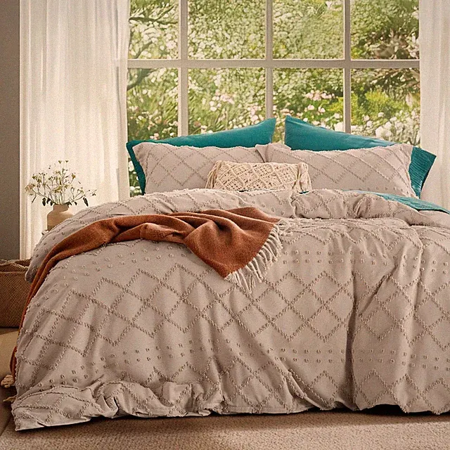 Bedsure Boho Duvet Cover Queen Size - Boho Bedding, Tufted Queen Duvet Cover...