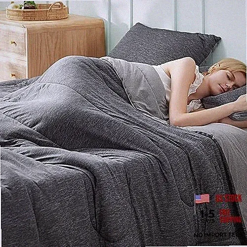Bedsure Comforter Set - Cooling and Warm Bed King 04 - Dark Grey - Reversible