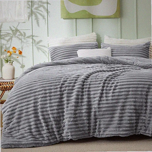 Bedsure Comforter Set Queen Size - GentleSoft™ 3 (90" x 90"), 04 - Grey