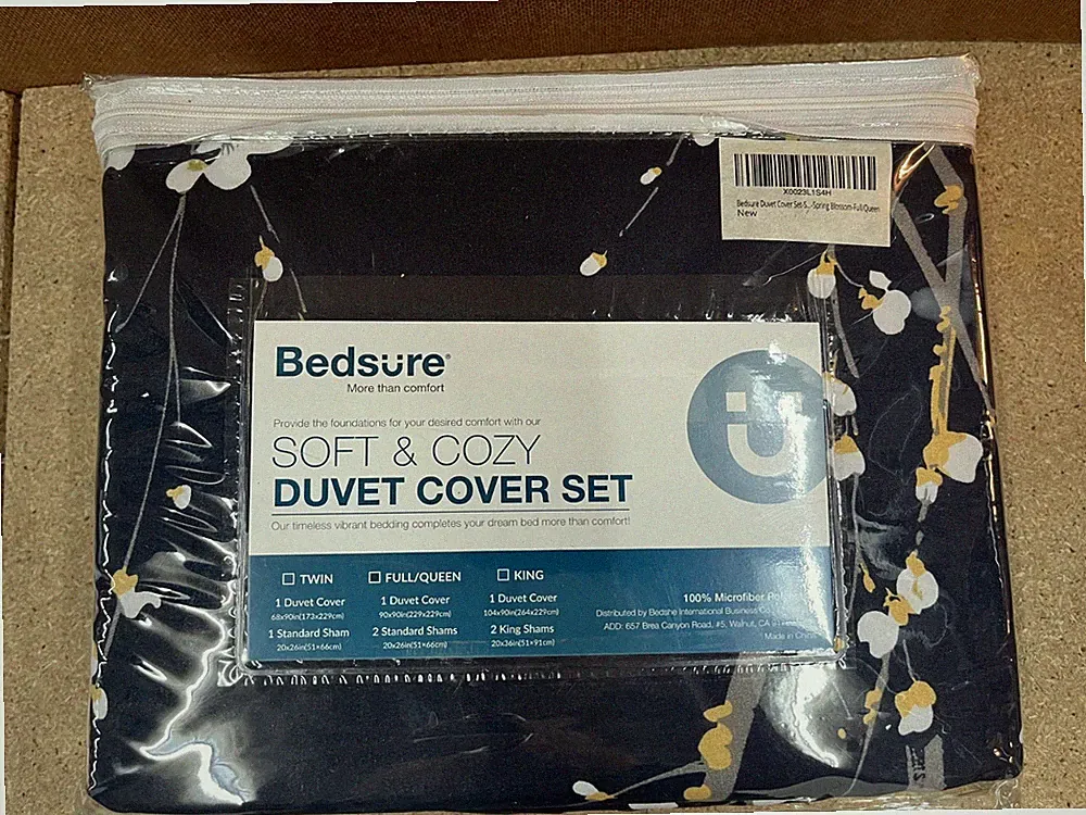 Bedsure Duvet Cover Set Full Queen 3 Pc Spring Blossom C41