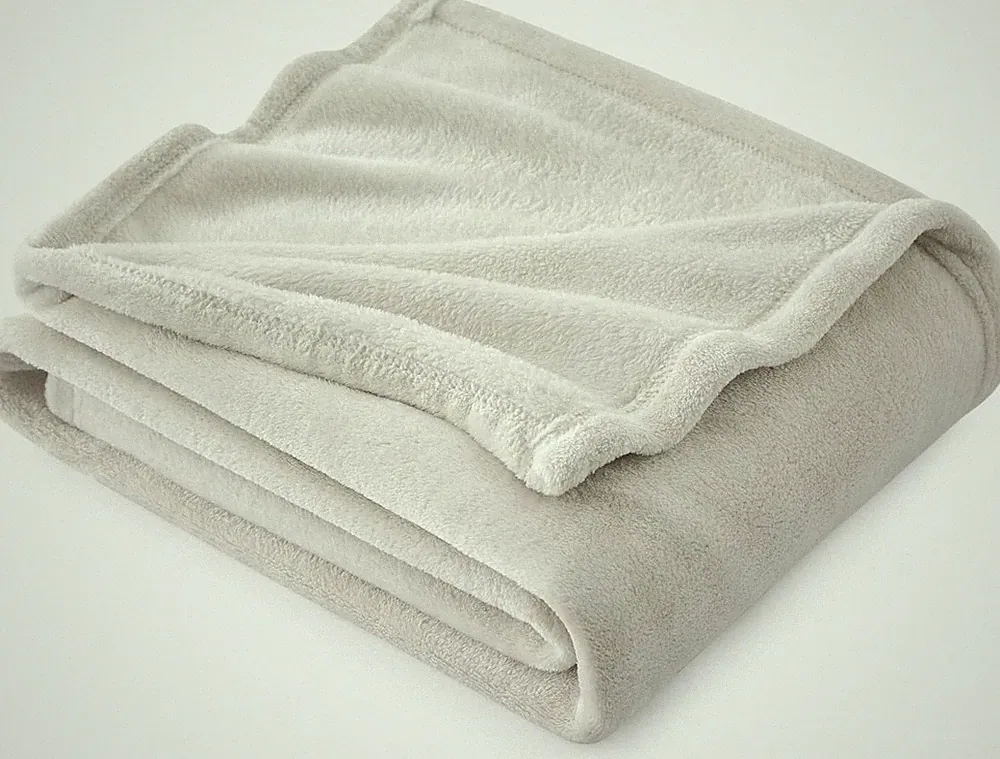 Bedsure Fleece Throw Blanket Light Beige 50x60 inches NEW in Package
