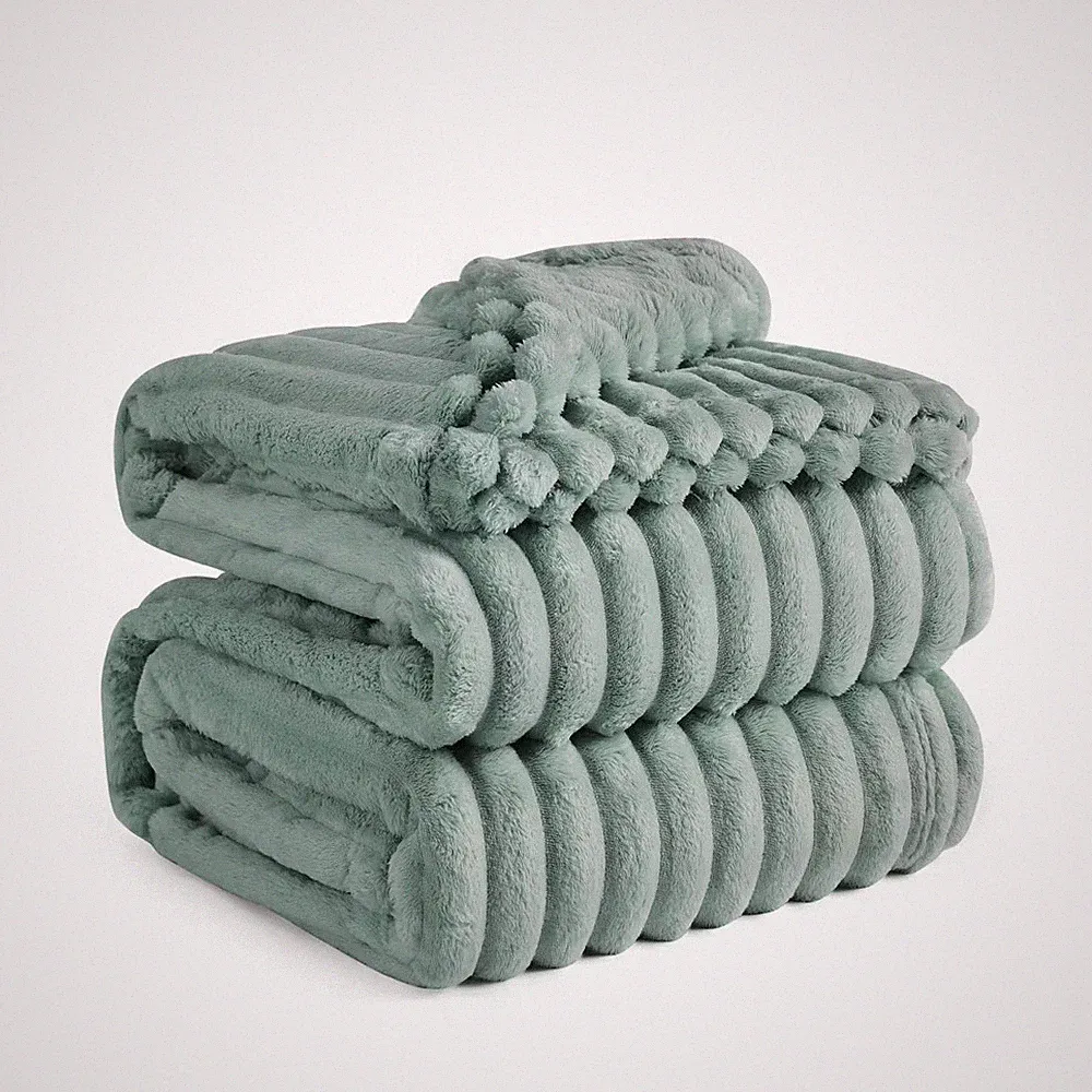 Bedsure Full/Queen Plush Blanket Green