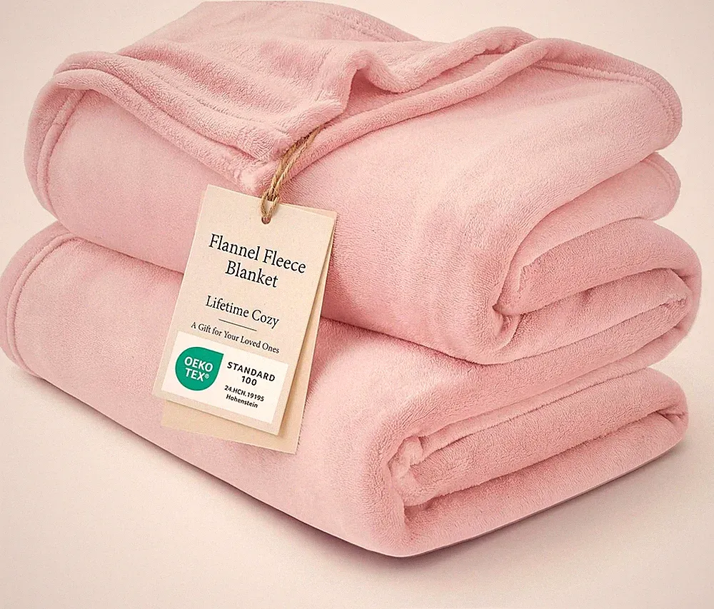 Bedsure GentleSoft Pink Fleece Throw Blanket for Couch 300GSM Cozy Soft Blankets