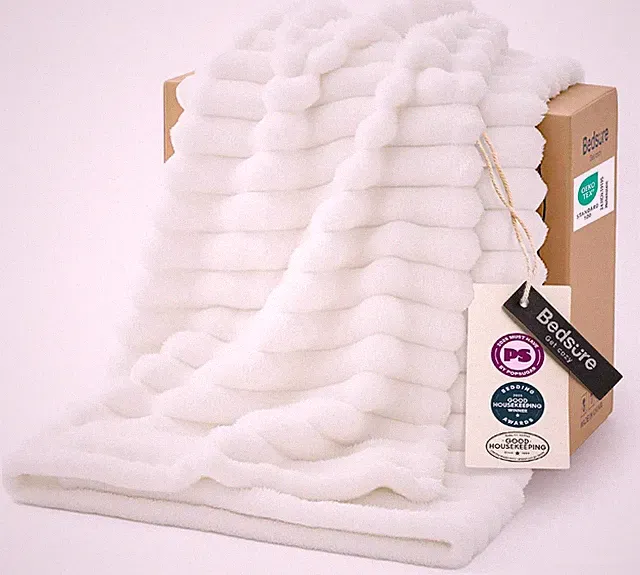 Bedsure GentleSoft White Throw Blanket for Couch - Mothers Gifts Day Birthday Gi