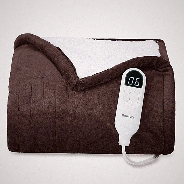 Bedsure Heated Blanket Throw Blanket - Fast Heating Electric Blanket, Soft