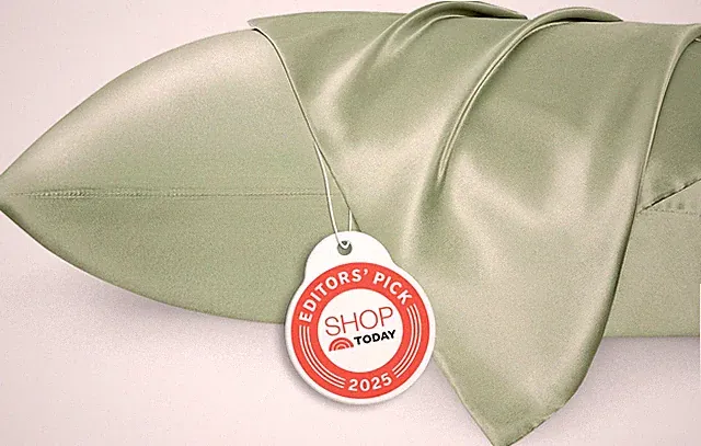 Bedsure King Size Satin Pillowcase Set of 2 - Laurel Green Silky Pillow Cases fo