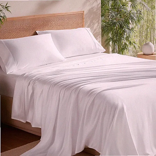 Bedsure King Size Sheet Set, Cooling Sheets, Rayon Derived King, 02 - White