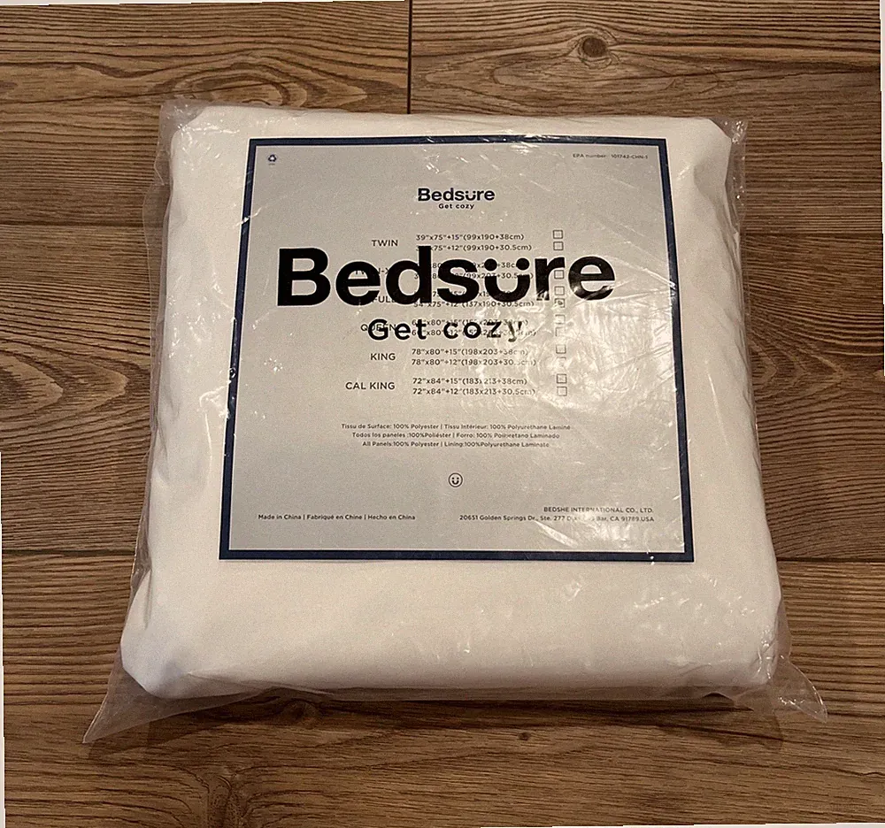 Bedsure Mattress Protector Full Size White Bedding 100% Waterproof Protection