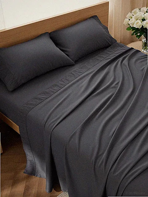 Bedsure Queen Sheet Set - 4 Pieces Soft Size Queen, 01 - Dark Grey
