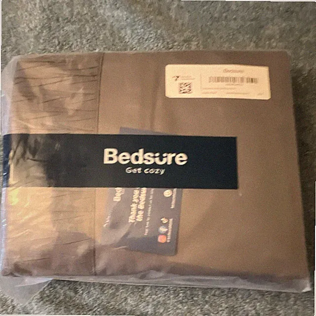 Bedsure Queen Sheet Set Gray Solid Polyester Bedroom Bedding New with Tags