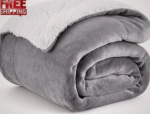 Bedsure Sherpa Fleece Throw Blanket for Couch - Thick and Warm Blanket for Winte