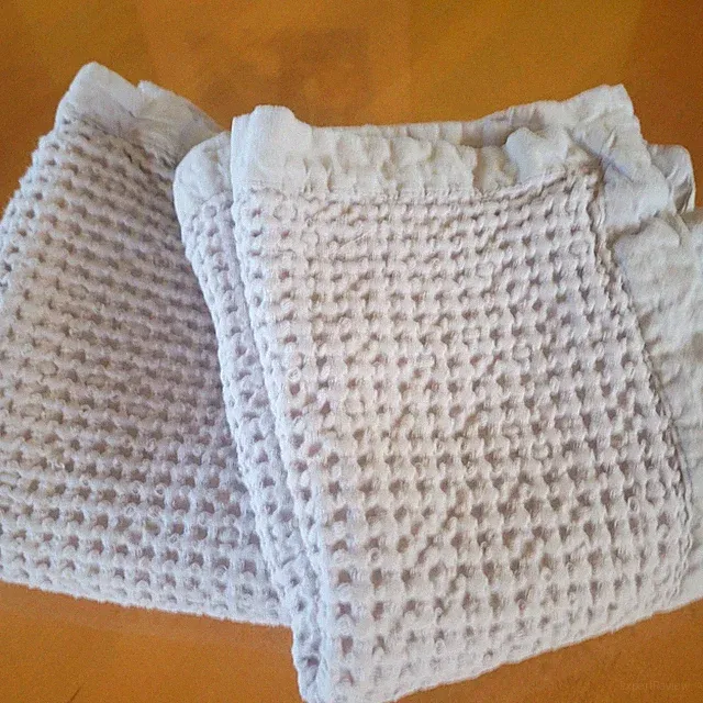 Bedsure Waffleknit King Pillow Shams Gray Soft Cotton Minimalist