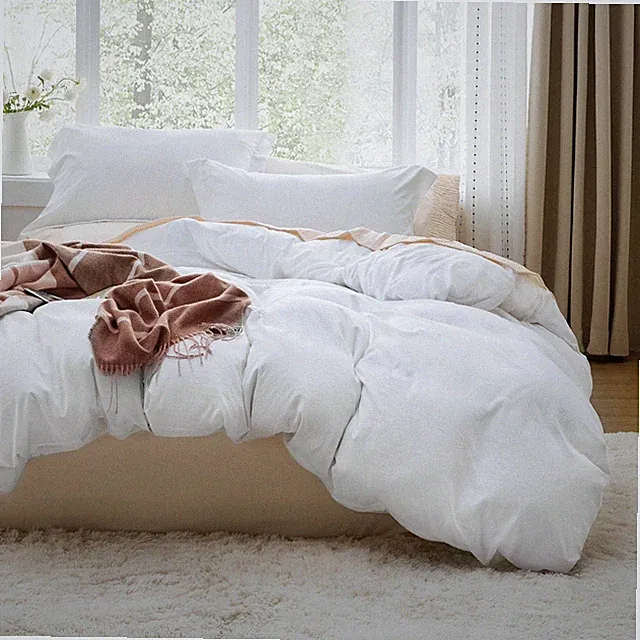 Bedsure White Duvet Cover Full Size - 3 Pieces Prewashed Extra Soft Cotton 80x90