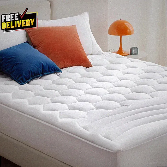 Queen Mattress Pad Quilted Fitted Mattress Topper Protector with 8-21 in......