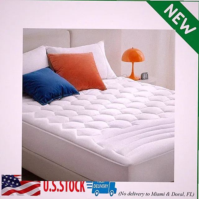 Queen Mattress Pad - Quilted Fitted Mattress Topper Protector with 8-21 Inches D
