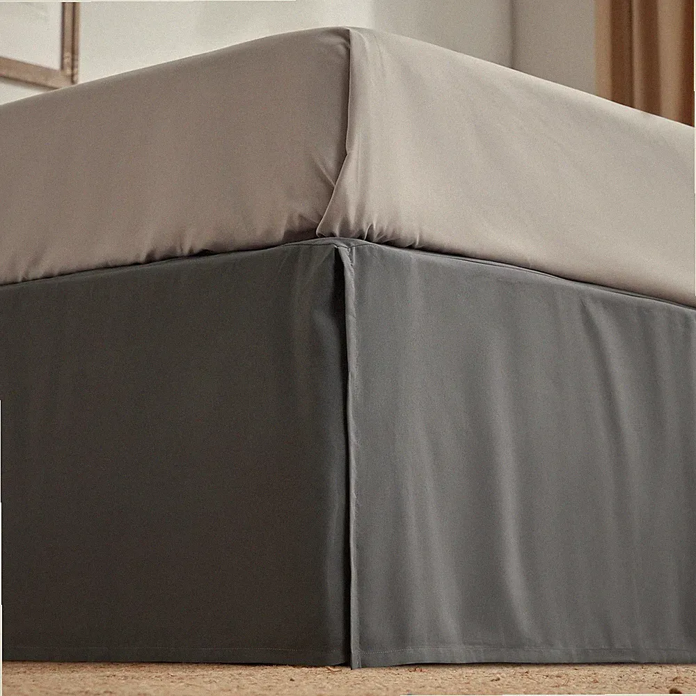SLEEP ZONE Pleated Bed Skirts Queen Size, 15 inch Tailored Drop Easy Fit Beds...